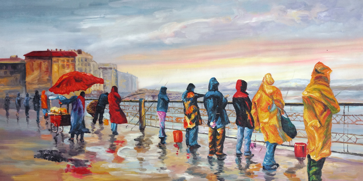 schilderij-vissers op-de-boulevard