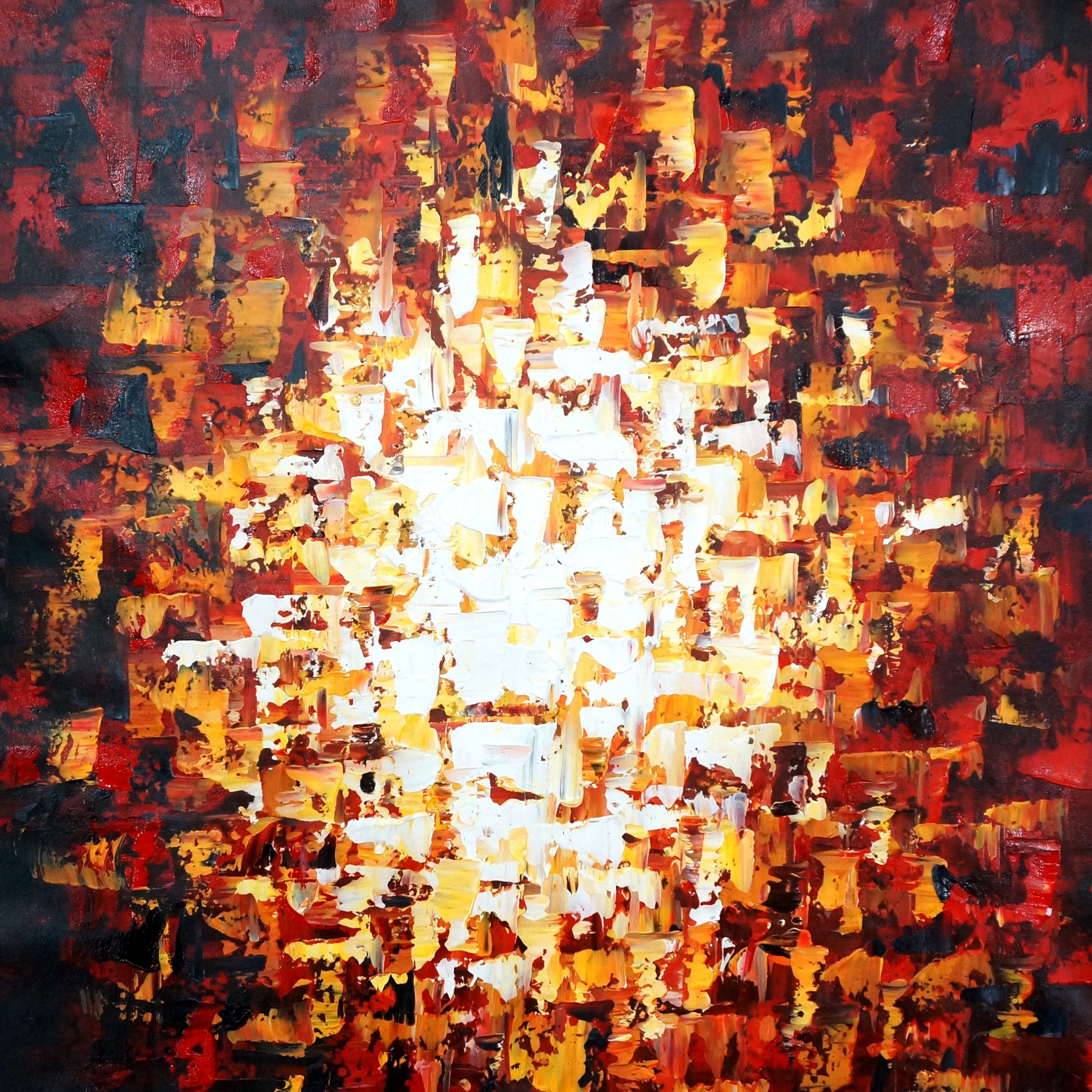 abstract palet schilderij licht in het midden EA-52Wholesale21