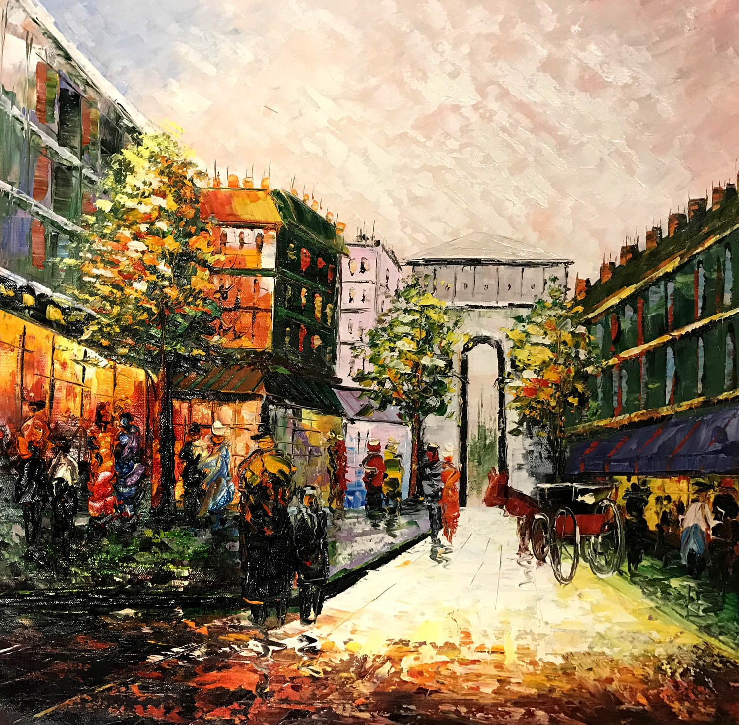 palet schilderij classic city