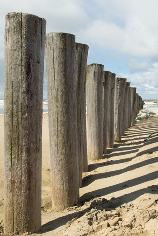 Dibond kunstwerk "Aluminium schilderij "Beach pole" van ...