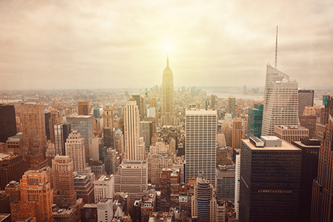 New York City skyline Stad Wolkenkrabbers