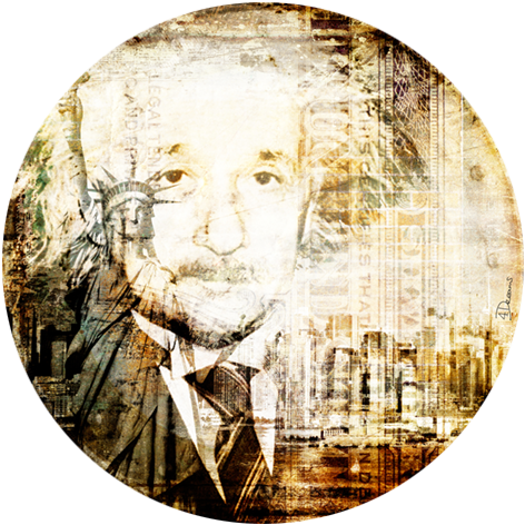 New York Vrijheidsbeeld Albert Einstein