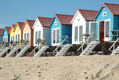 Strandhuisjes op palen Strand