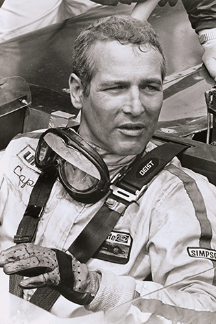 Paul Newman racing car Coureur Man Race Portret