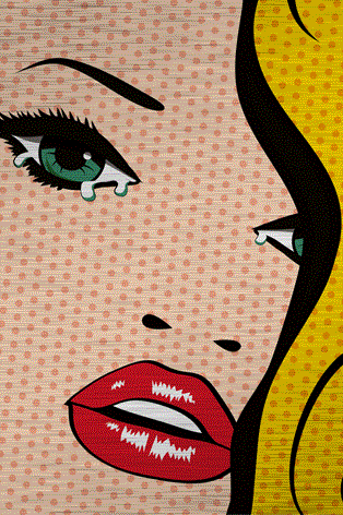 Pop Art Woman Vrouw Roy Liechtenstein Gezicht Close-up