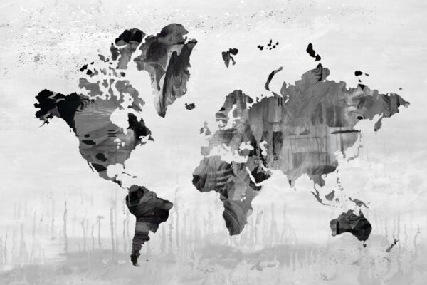 Wereldkaart pon schilderij