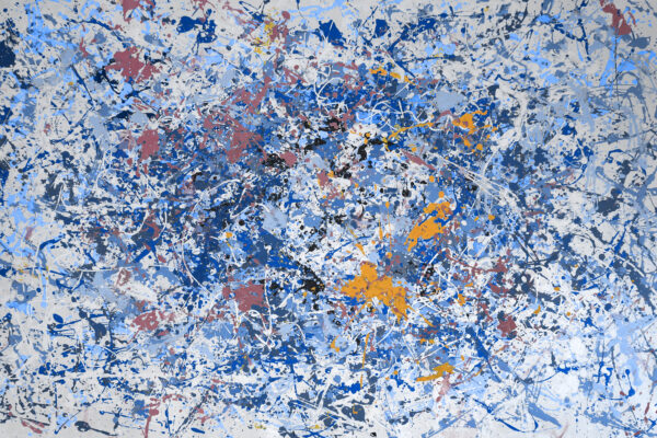 Blueness schilderij abstract kunstwerk EA-BN01