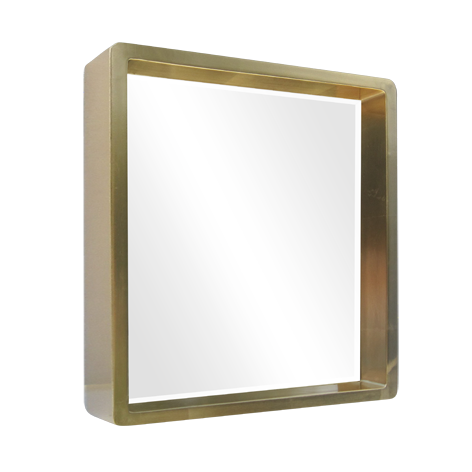 moderne spiegel goud met dikke rand 8003115