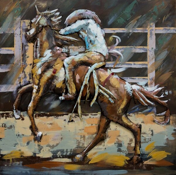 Cowboy man metalen schilderij 614