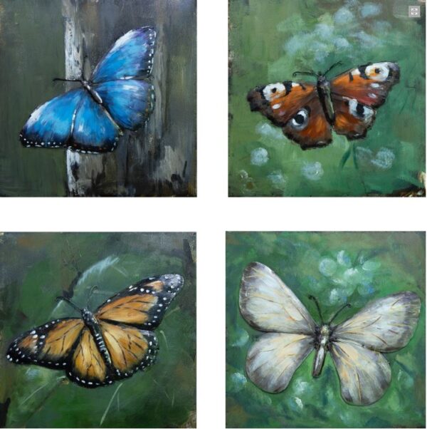 Metalen schilderij Het mooie van de vlinders