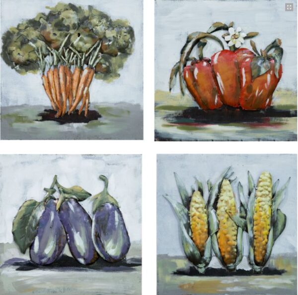 Metalen Schilderij Healthy Vegetables