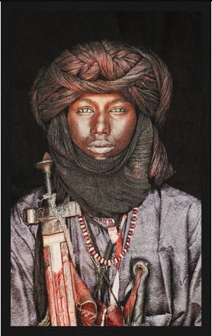 Portrait Gobelin Dawo Fulani Tribe van Mondiart