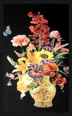 Portrait Gobelin Flower Vase van Mondiart