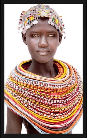 Portrait Gobelin Samburu Girl Bright van Mondiart