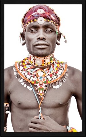 Portrait Gobelin Samburu Man Bright van Mondiart