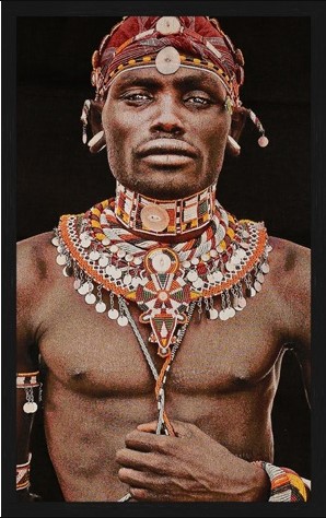 Portrait Gobelin Samburu Man van Mondiart