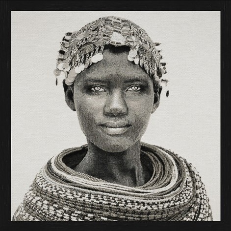 Vierkant Gobelin Samburu Girl van Mondiart