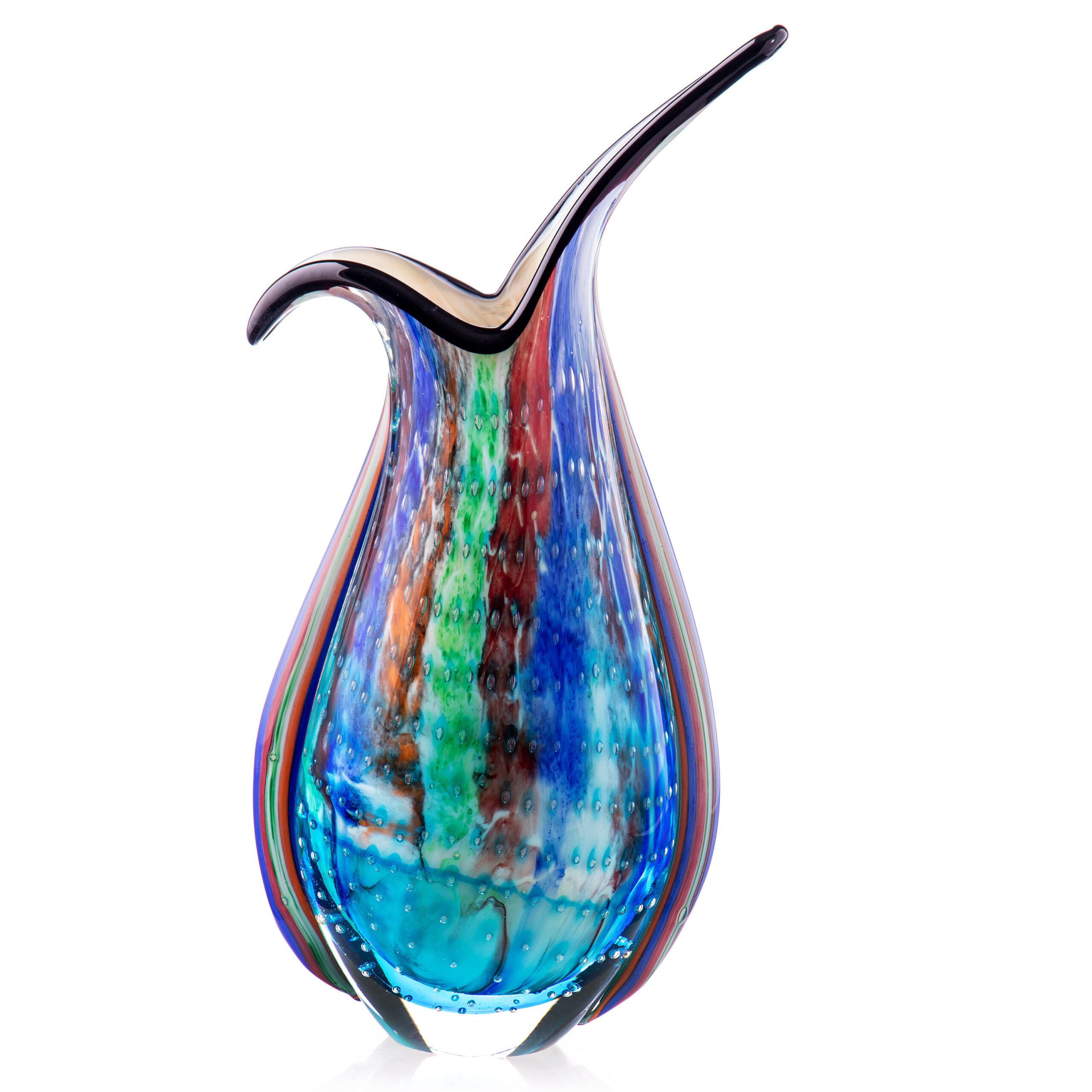 Fysica Interesseren Geaccepteerd Glazen vaas "Blue Flow" te koop @ Betaalbarekunst.nl. Dit stukje kunst van  glas is een echte verrijking voor je huis.