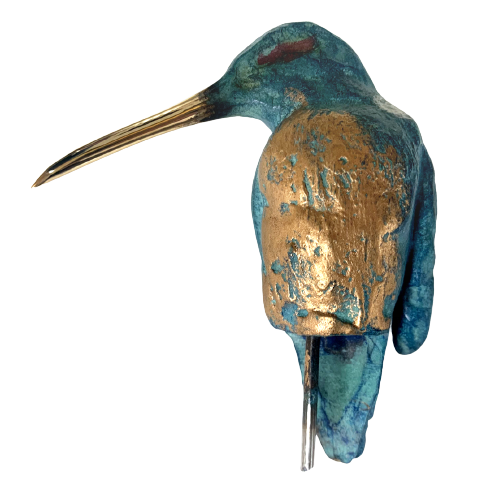 Vervoer Vechter verwijzen Bronzen ijsvogel (medium) los te koop @ Betaalbarekunst.nl. Dit bronzen  beeld is handgemaakt en van Nederlandse komaf.