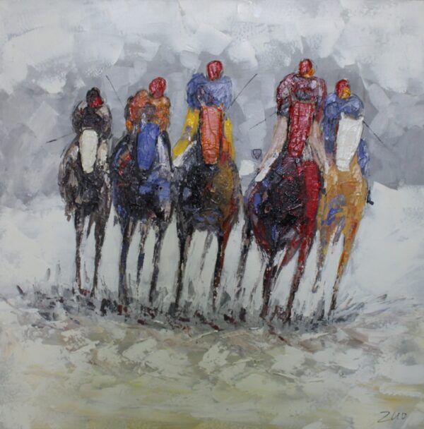 Schilderij Equestrians Ruiters Paarden GS-T2020