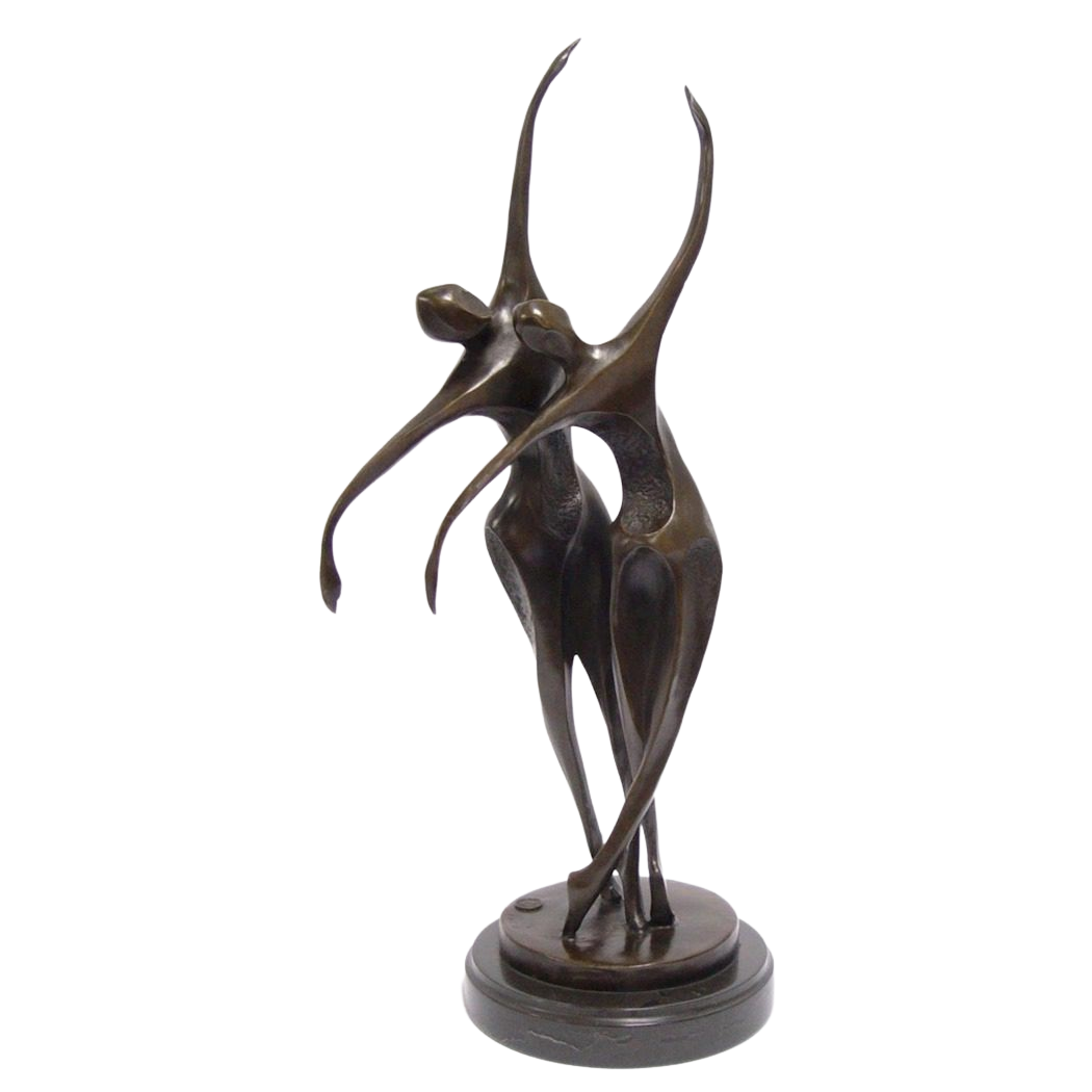 De volgende gelijkheid ingewikkeld Bronzen beeld "Perfectly Synchronised" te koop @ Betaalbarekunst.nl. Dit  stukje kunst van brons is een echte verrijking voor je huis.