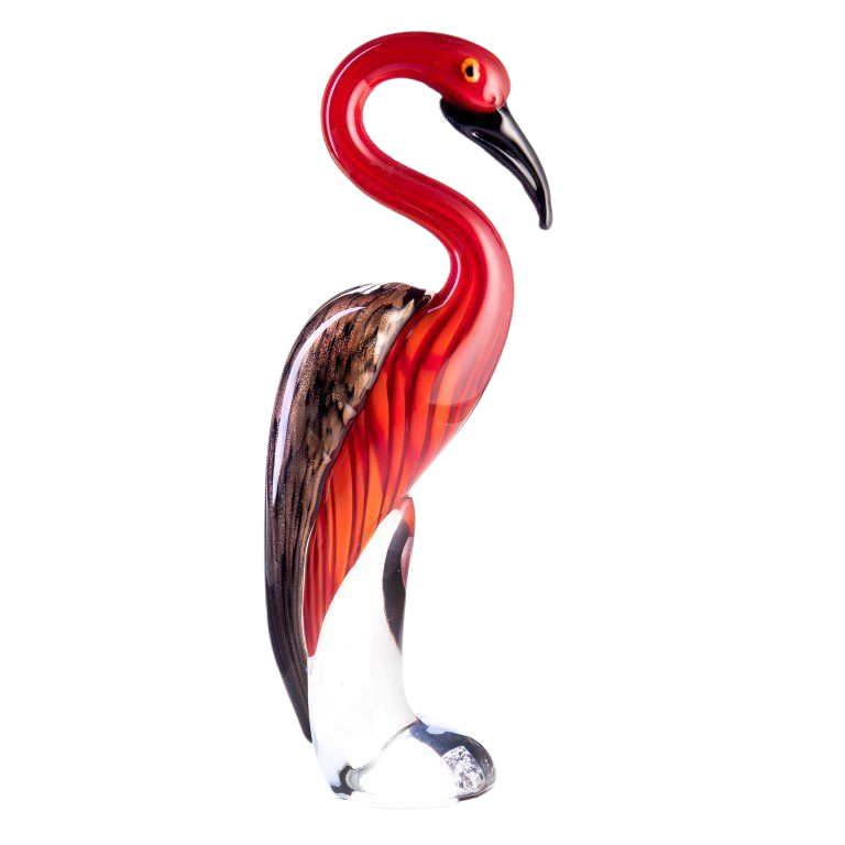Oh jee Intiem long Glazen beeld "Flamingo Gaze" te koop @ Betaalbarekunst.nl. Dit stukje kunst  van glas is een echte verrijking voor je huis.