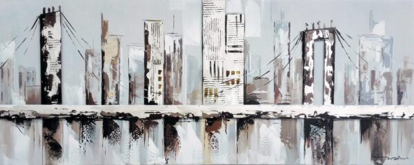 Schilderij Achromatic City Wolkenkrabbers Stad GS-P6071