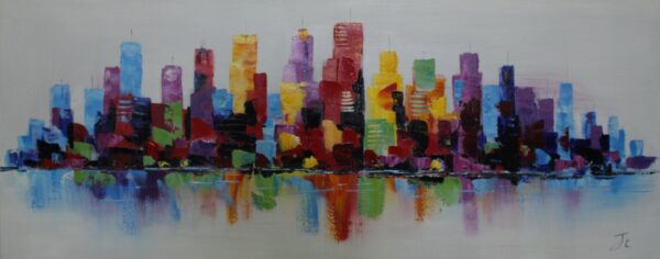 Schilderij Colors of the City Wolkenkrabbers Stad GS-T2644